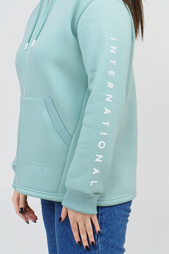 Толстовка женская Гамма на молнии аква