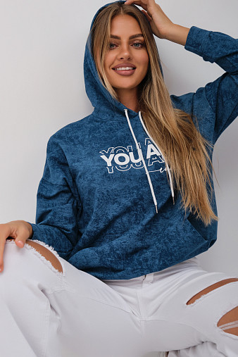 Толстовка женская Винтаж петроль