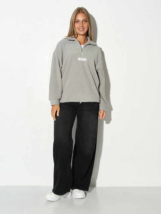 Толстовка жен. Тренд-2 флис св.серый