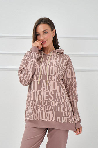 Костюм Челси футер 2-х нитка набивной кофе