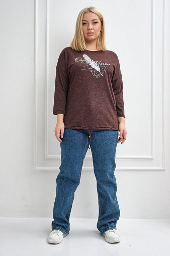 Лонгслив женский Шармэль шоколад