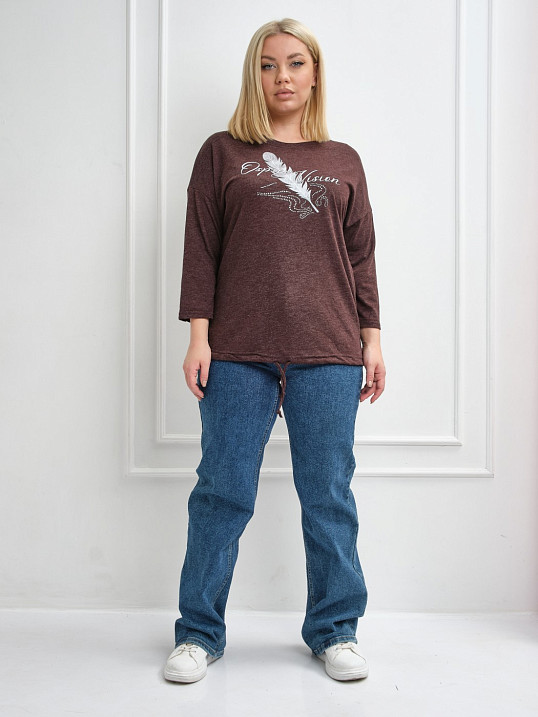 Лонгслив женский Шармэль шоколад