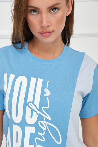 Футболка женская Рефлекс голубой/св.голубой