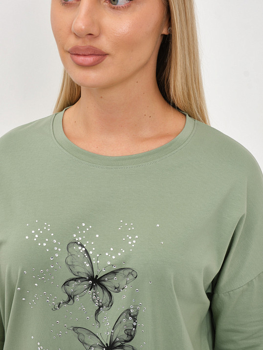 Лонгслив женский Сати фисташка