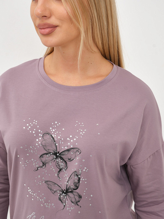 Лонгслив женский Сати корица