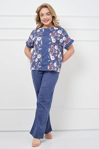 Костюм Моника индиго/цветы
