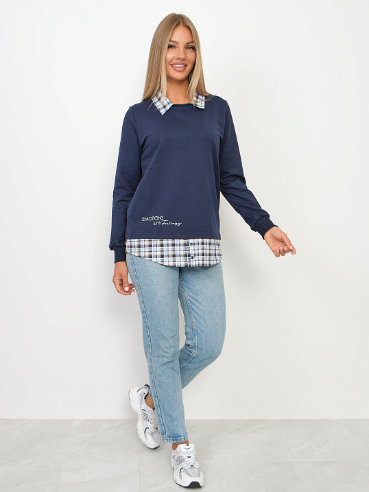 Толстовка женская Аврора индиго