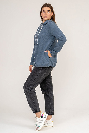 Толстовка женская Мираж футер индиго