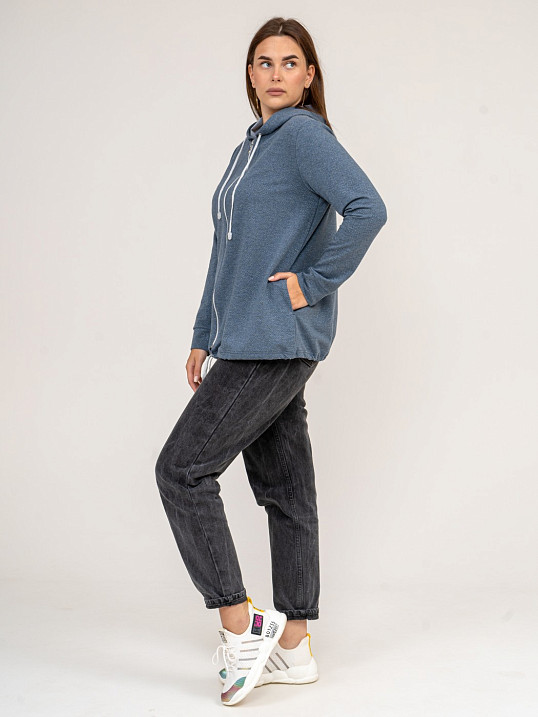 Толстовка женская Мираж футер индиго