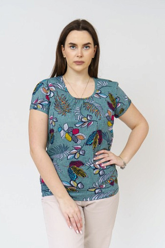 Футболка Фонарик х/б фисташка/папоротник