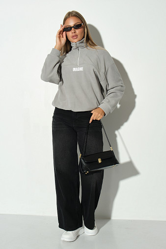 Толстовка жен. Тренд-2 флис св.серый