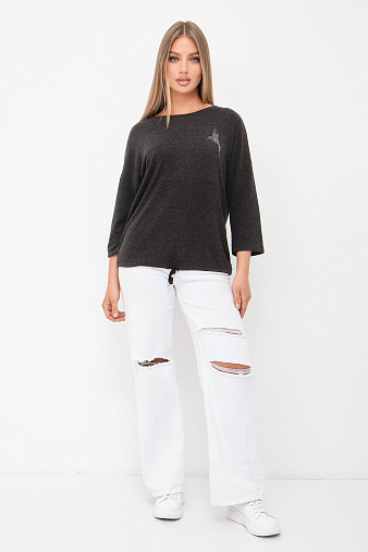 Джемпер Оливия т.серый