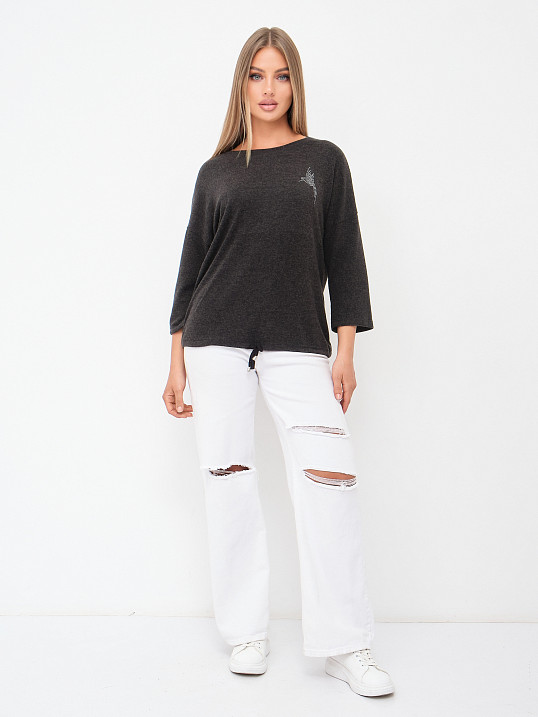 Джемпер Оливия т.серый