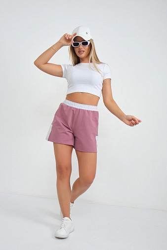 Шорты женские Рокси футер брусника