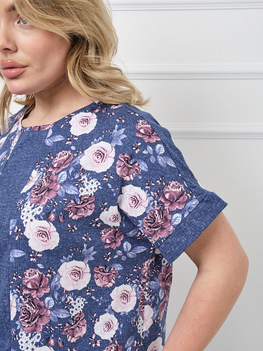 Костюм Моника индиго/цветы