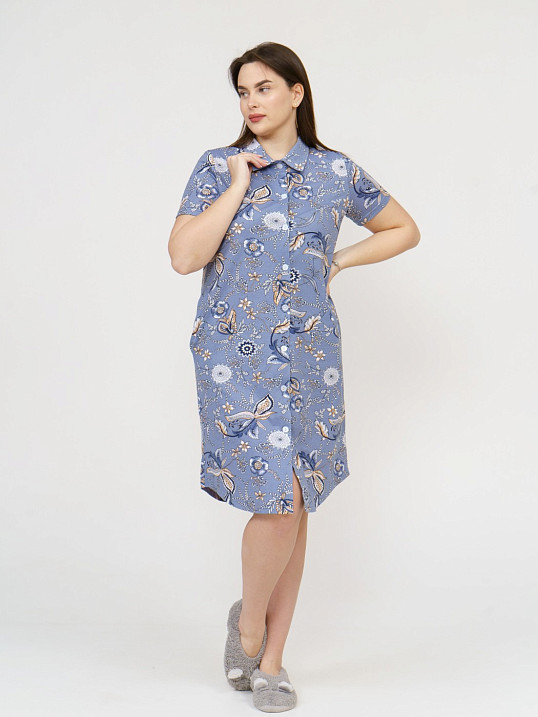 Халат Анна атлантик/цветы