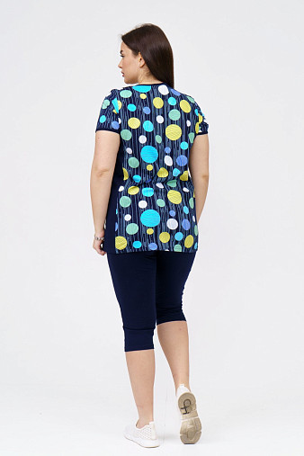 Костюм Легкое движение синий/круги