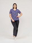 Футболка женская Незабудка индиго/цветы
