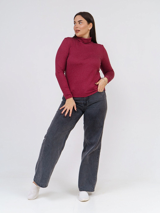 Водолазка классическая ангора бордо