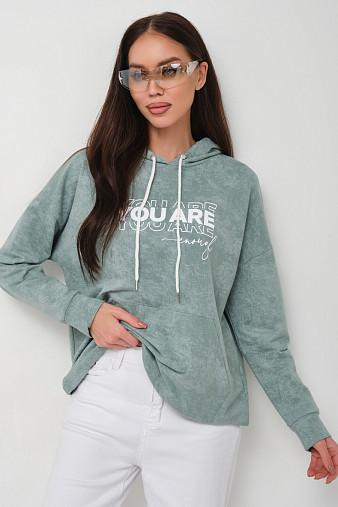 Толстовка женская Винтаж аква