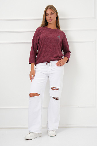 Джемпер Оливия брусника