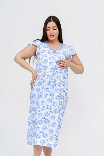 Ночная сорочка Крыло голубой