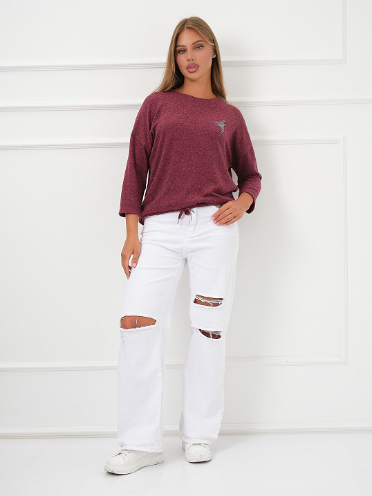 Джемпер Оливия брусника