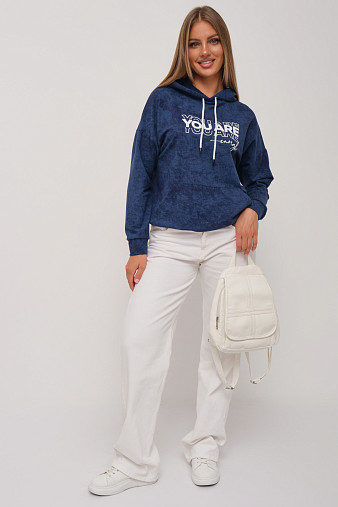 Толстовка женская Винтаж индиго