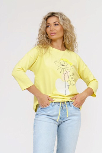 Лонгслив Николь лимон