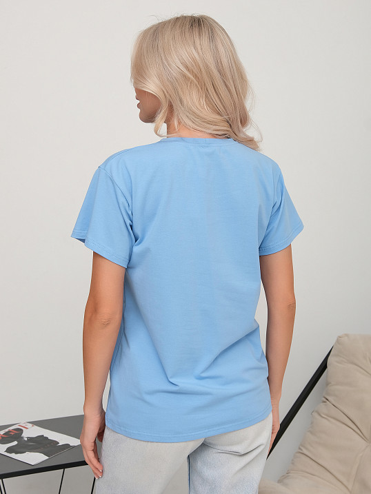 Футболка женская Имидж голубой