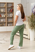 Брюки женские с печатью-2 без манжет фисташка