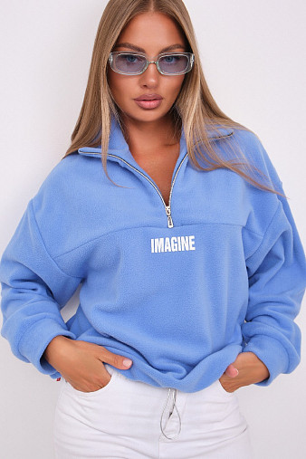 Толстовка жен. Тренд-2 флис голубой