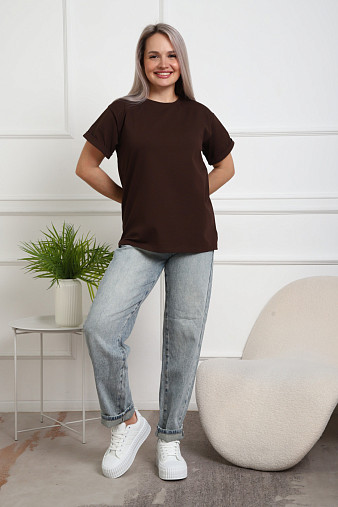 Футболка женская Классика шоколад