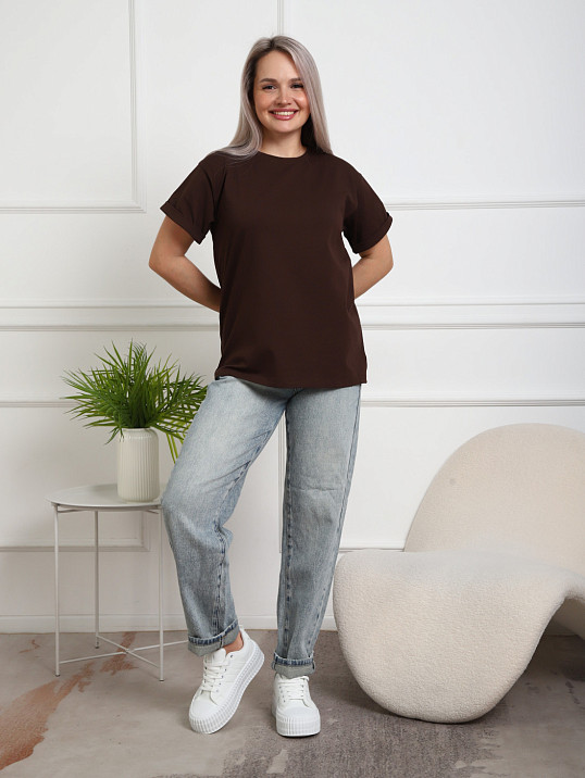 Футболка женская Классика шоколад