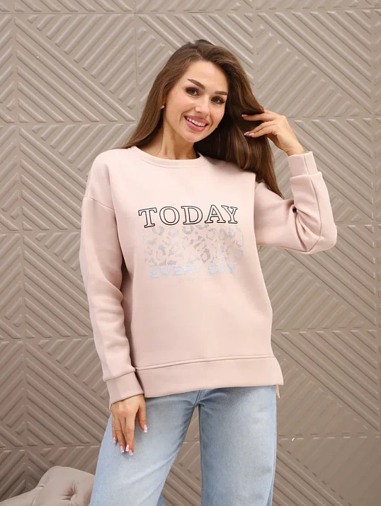 Свитшот женский Лео бежевый