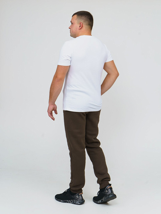 Брюки мужские футер 3-х нитка хаки