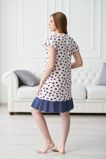 Ночная сорочка Астра крыло экрю/сердца