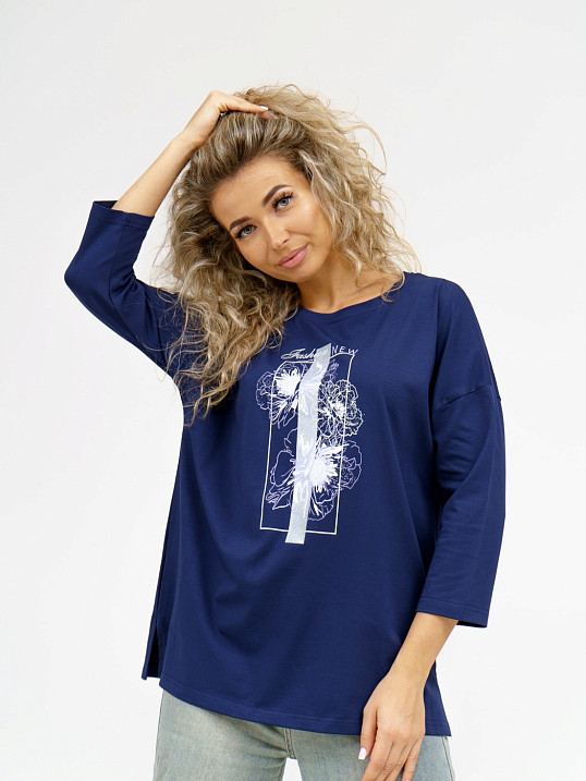 Лонгслив Стиль т.индиго