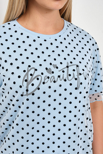 Футболка женская Бьюти вискоза голубой
