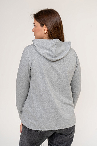 Толстовка женская Мираж футер серый