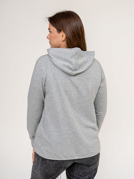 Толстовка женская Мираж футер серый