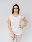 Футболка Кимоно-кружево ваниль