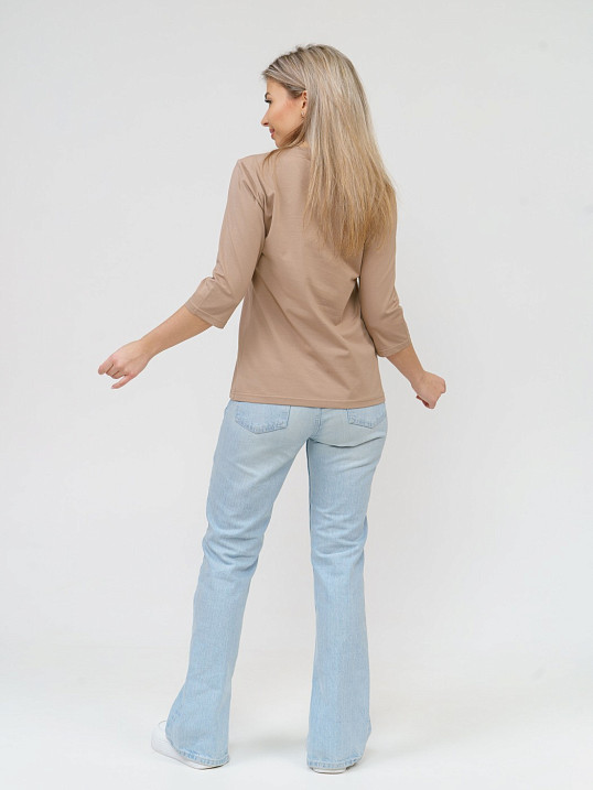 Лонгслив Элис рукав 3/4 бежевый