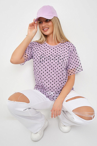 Футболка женская Бьюти вискоза лаванда