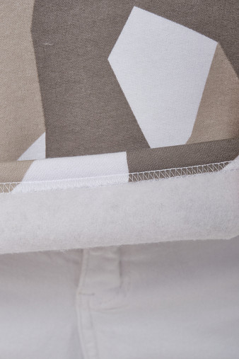 Толстовка жен. Геометрия 3-х нитка начес олива