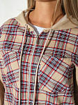 Рубашка жен. Гармония бежевый/клетка