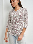 Лонгслив Флирт экрю/леопард