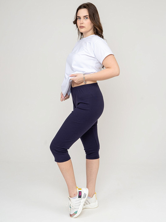 Бриджи из рибаны синие