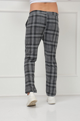 Брюки мужские Легион серый/клетка