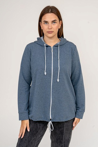 Толстовка женская Мираж футер индиго